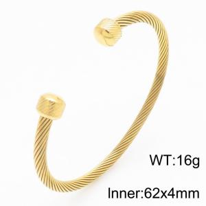 Stainless Steel Wire Bangle - KB186236-XY