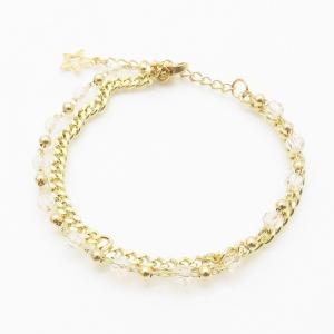 Stainless Steel Gold-plating Bracelet - KB186264-WH