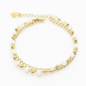 Stainless Steel Gold-plating Bracelet - KB186268-WH