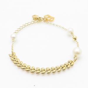 Stainless Steel Gold-plating Bracelet - KB186269-WH