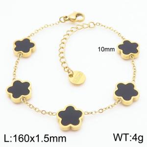 Stainless Steel Gold-plating Bracelet - KB186334-HM