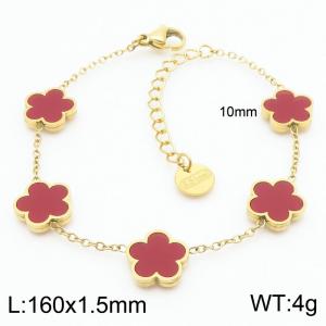 Stainless Steel Gold-plating Bracelet - KB186335-HM