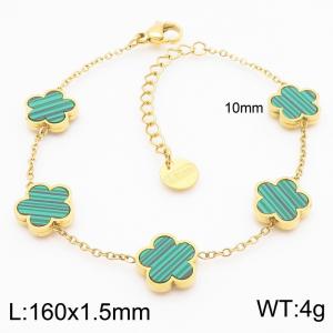 Stainless Steel Gold-plating Bracelet - KB186336-HM