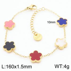 Stainless Steel Gold-plating Bracelet - KB186337-HM