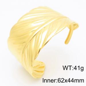 Stainless Steel Gold-plating Bangle - KB186349-SP