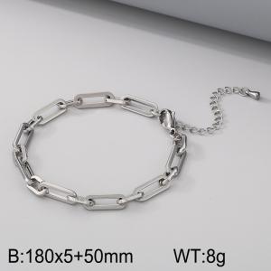 Stainless steel flat long cross chain bracelet - KB186620-Z