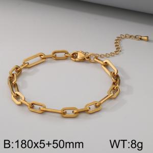 Stainless steel flat long cross chain bracelet - KB186626-Z