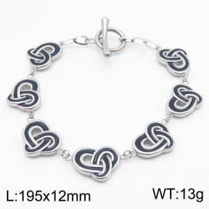 195mm Unisex Fashion Stainless Steel Links Bracelet - KB186691-GC