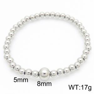 Simple Stainless Steel Beaded Bracelet For Women Color Trendy Jewelry - KB186701-Z