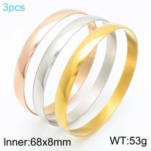 Stainless Steel Gold-plating Bangle - KB186967-LO