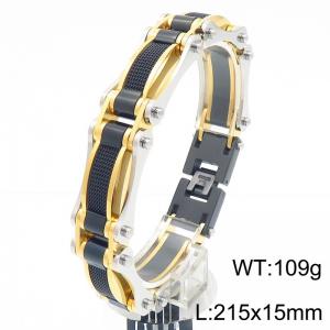 Fashion Trendy Men's Mesh Motorcycle Bracelet Men's Jewelry Buckle Accessories - KB186975-KFC