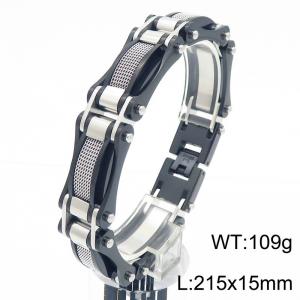 Fashion Trendy Men's Mesh Motorcycle Bracelet Men's Jewelry Buckle Accessories - KB186980-KFC