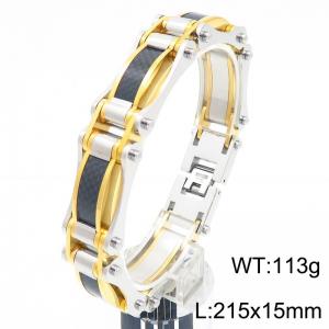 Fashion Trendy Men's Carbon Fiber Motorcycle Bracelet Men's Jewelry Buckle Jewelry - KB186981-KFC