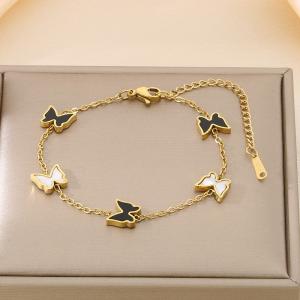 Stainless Steel Gold-plating Bracelet - KB187212-BI