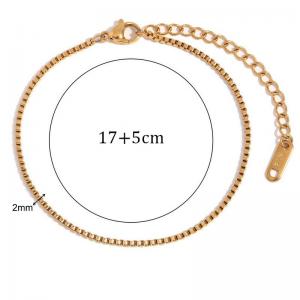 Stainless Steel Gold-plating Bracelet - KB187346-Z