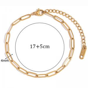 Stainless Steel Gold-plating Bracelet - KB187348-Z