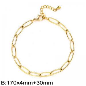 Stainless Steel Gold-plating Bracelet - KB187350-Z