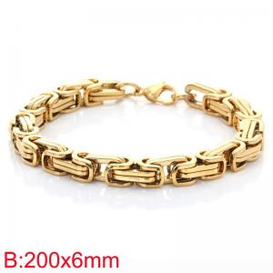 Stainless Steel Gold-plating Bracelet - KB187355-Z
