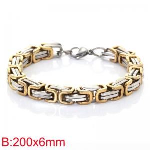 Stainless Steel Gold-plating Bracelet - KB187356-Z