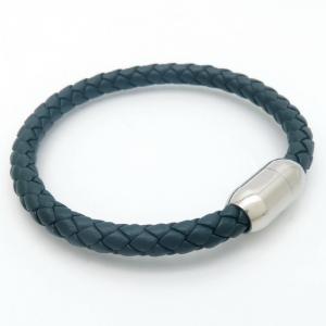 Stainless Steel Leather Bracelet - KB187586-JZ