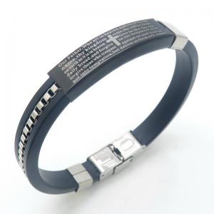 Stainless Steel Rubber Bracelet - KB187587-JZ