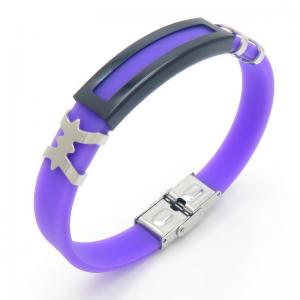 Stainless Steel Rubber Bracelet - KB187613-JZ