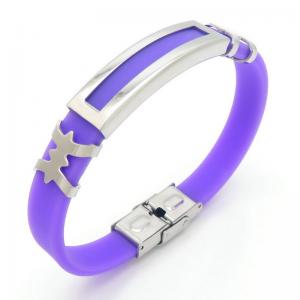 Stainless Steel Rubber Bracelet - KB187620-JZ