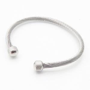 Stainless Steel Wire Bangle - KB187699-XY