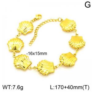 Stainless Steel Gold-plating Bracelet - KB187932-NT