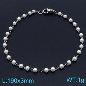 Fashionable and minimalist Instagram style pearl bracelet - KB188275-Z