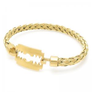 Stainless Steel Gold-plating Bangle - KB188380-LO