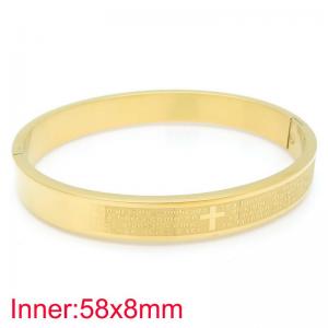 Stainless Steel Gold-plating Bangle - KB188382-LO