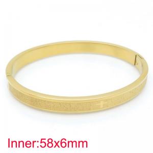 Stainless Steel Gold-plating Bangle - KB188384-LO