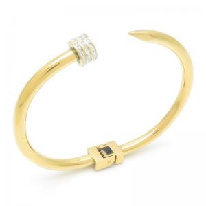 Stainless Steel Gold-plating Bangle - KB188567-HM