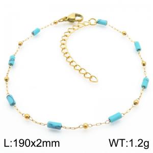 Fashionable Ins style stainless steel colorful rice bead chain bracelet - KB188782-Z