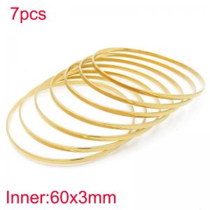 Stainless Steel Gold-plating Bangle - KB188865-LO