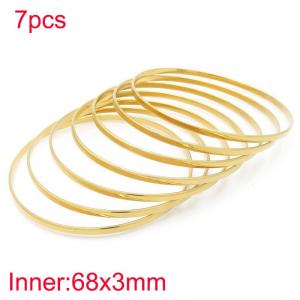 Stainless Steel Gold-plating Bangle - KB188867-LO