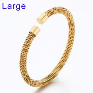 Stainless Steel Gold-plating Bangle - KB189316-TSC