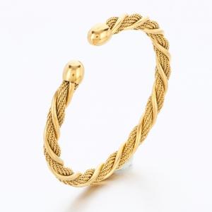 Stainless Steel Gold-plating Bangle - KB189329-TSC