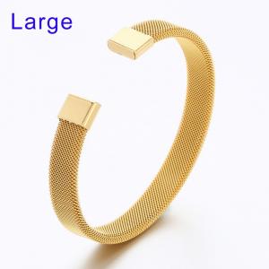 Stainless Steel Gold-plating Bangle - KB189331-TSC