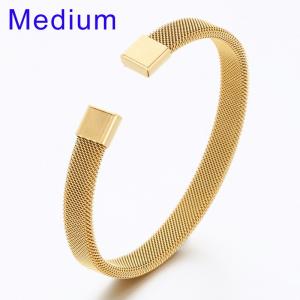 Stainless Steel Gold-plating Bangle - KB189334-TSC