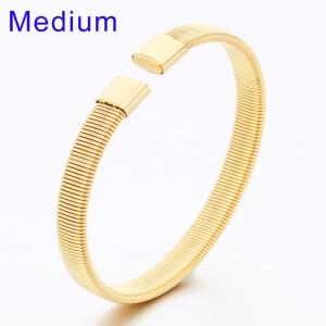 Stainless Steel Gold-plating Bangle - KB189345-TSC