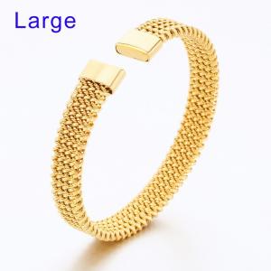 Stainless Steel Gold-plating Bangle - KB189352-TSC