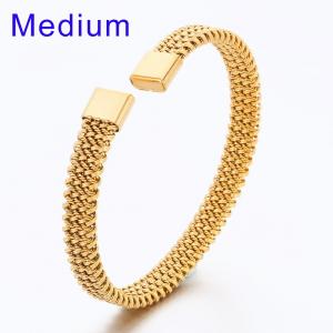 Stainless Steel Gold-plating Bangle - KB189355-TSC