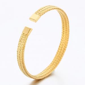 Stainless Steel Gold-plating Bangle - KB189364-TSC