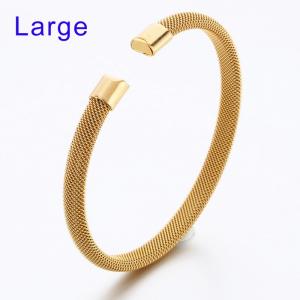 Stainless Steel Gold-plating Bangle - KB189366-TSC