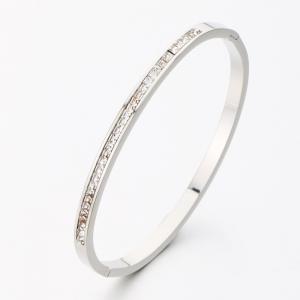 Stainless Steel Stone Bangle - KB189381-BJ