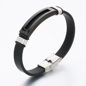 Stainless Steel Leather Bracelet - KB189629-CX