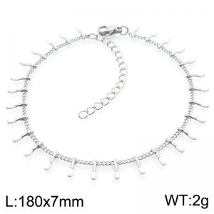 White Water Drop Pendant Ladies Stainless Steel Bracelet - KB190897-Z