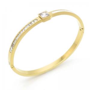 Stainless Steel Gold-plating Bangle - KB191317-WH